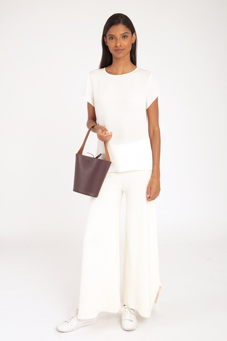 Wide Strap Mini Bucket Bag