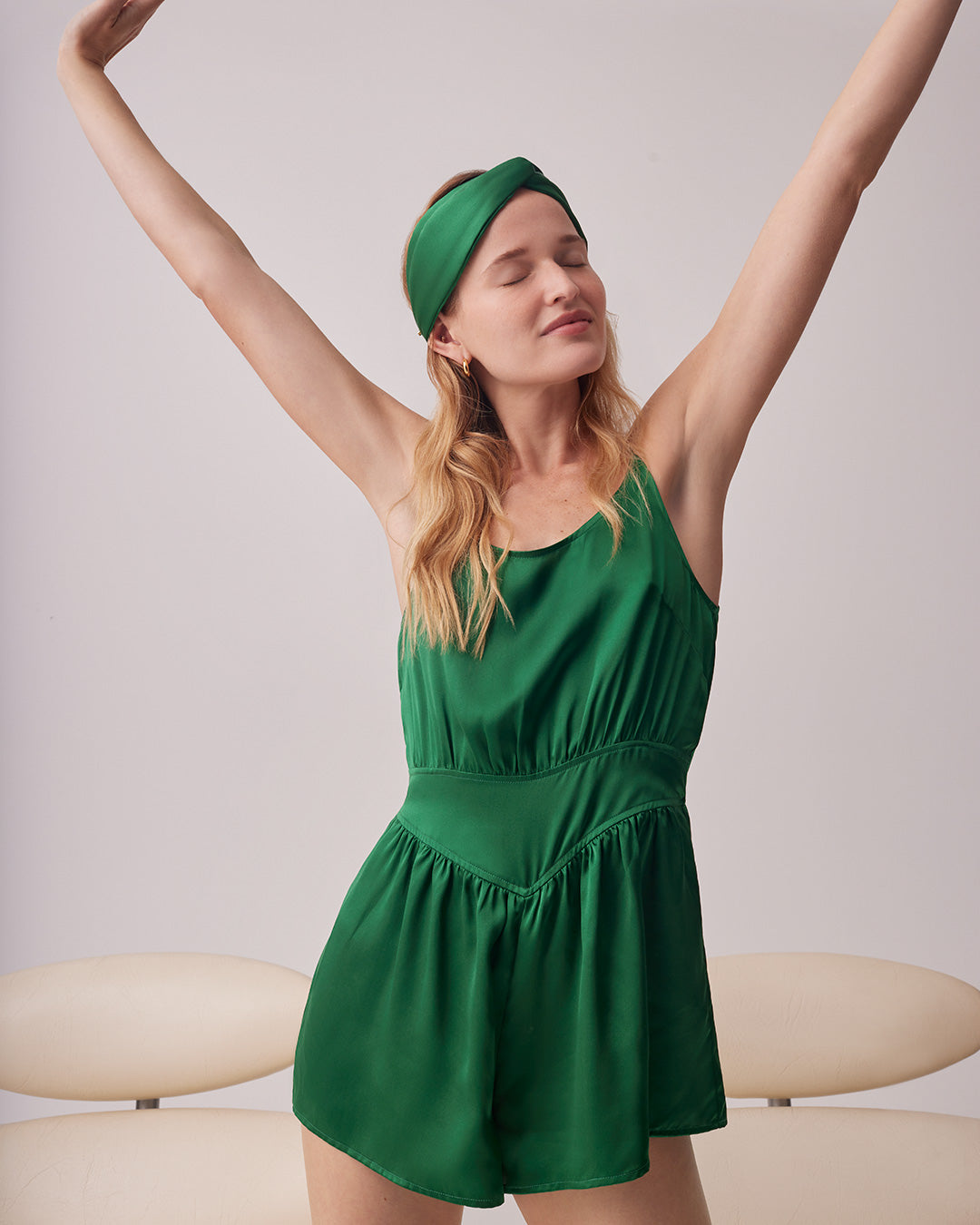 Washable Charmeuse Sleep Jumpsuit