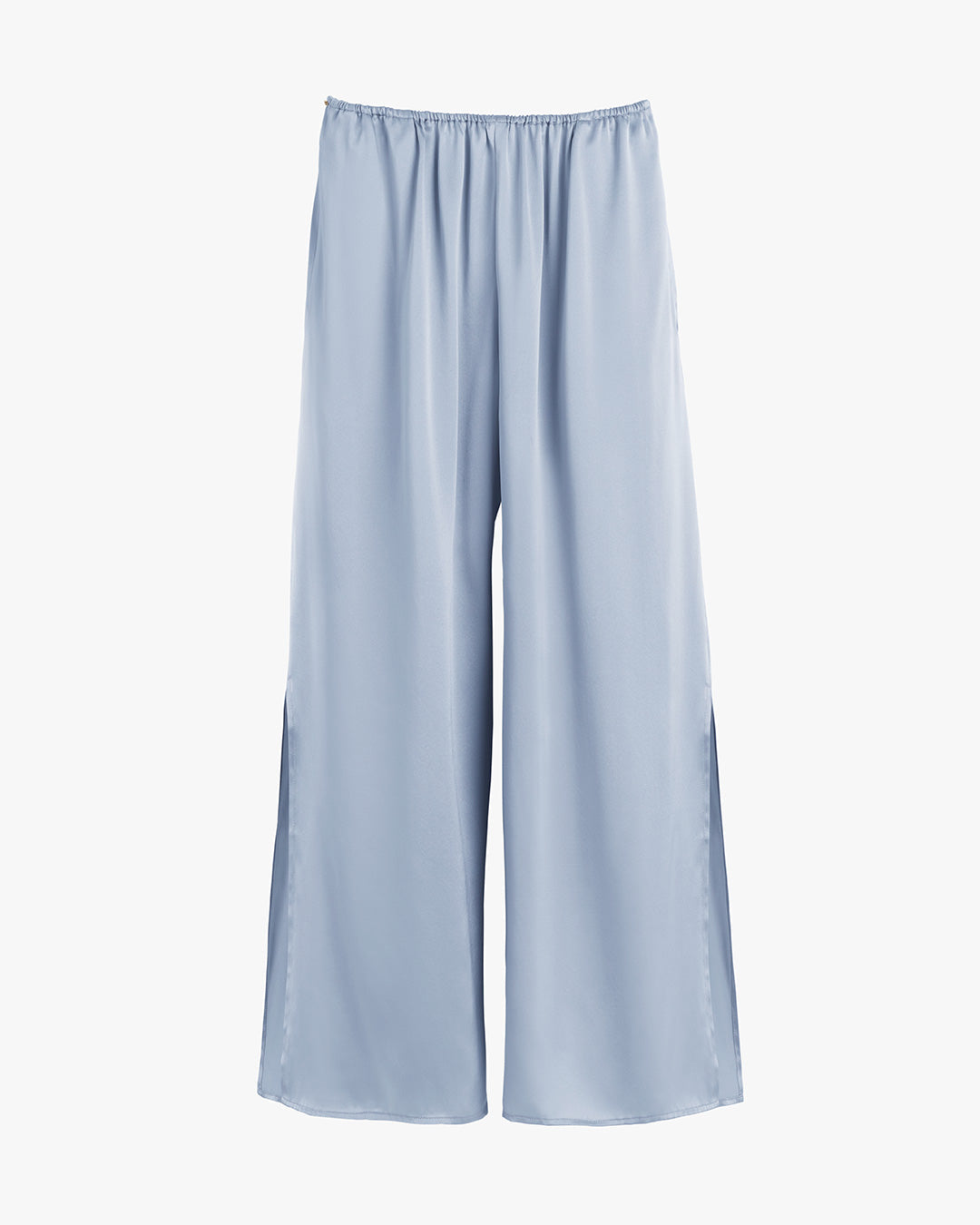 Washable Charmeuse Cropped Wide-Leg Pant