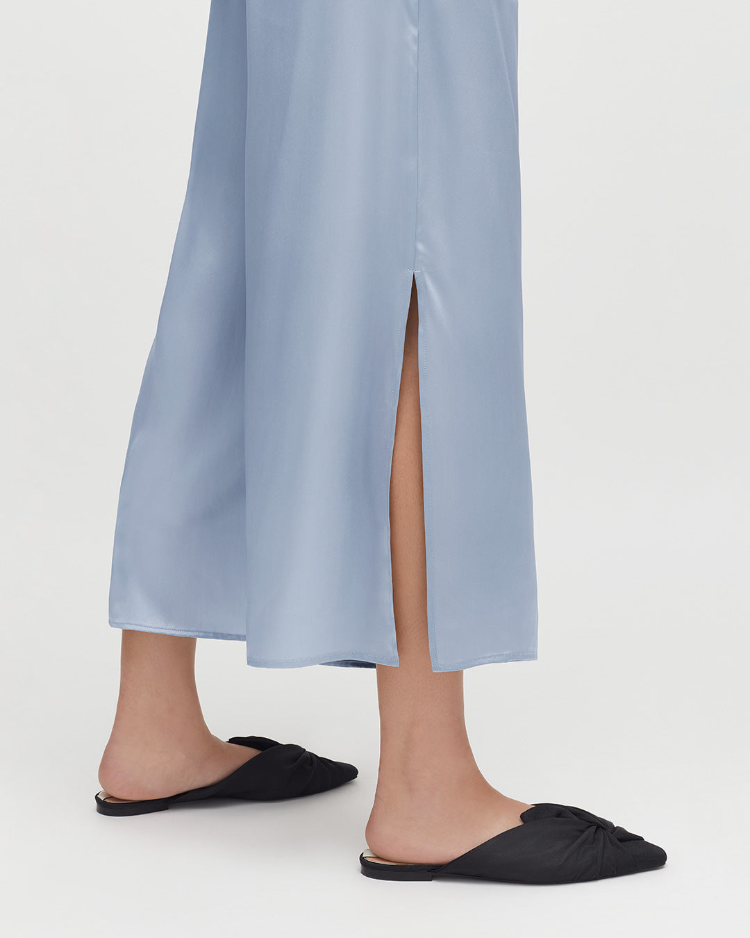 Washable Charmeuse Cropped Wide-Leg Pant