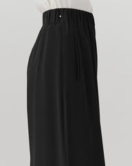 Washable Silk Wide-Leg Cropped Pant