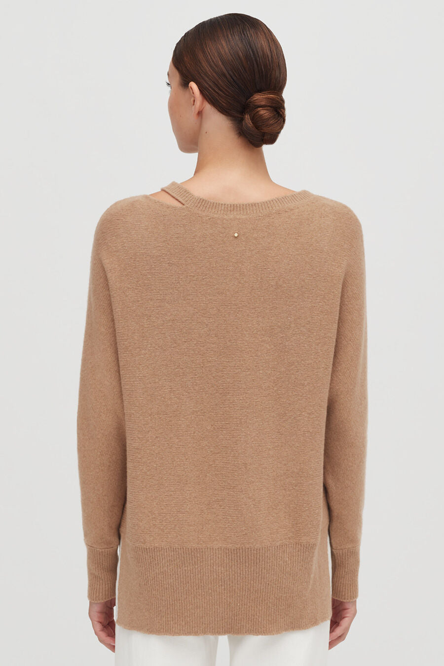 Recycled Cashmere Split-Neck Sweater