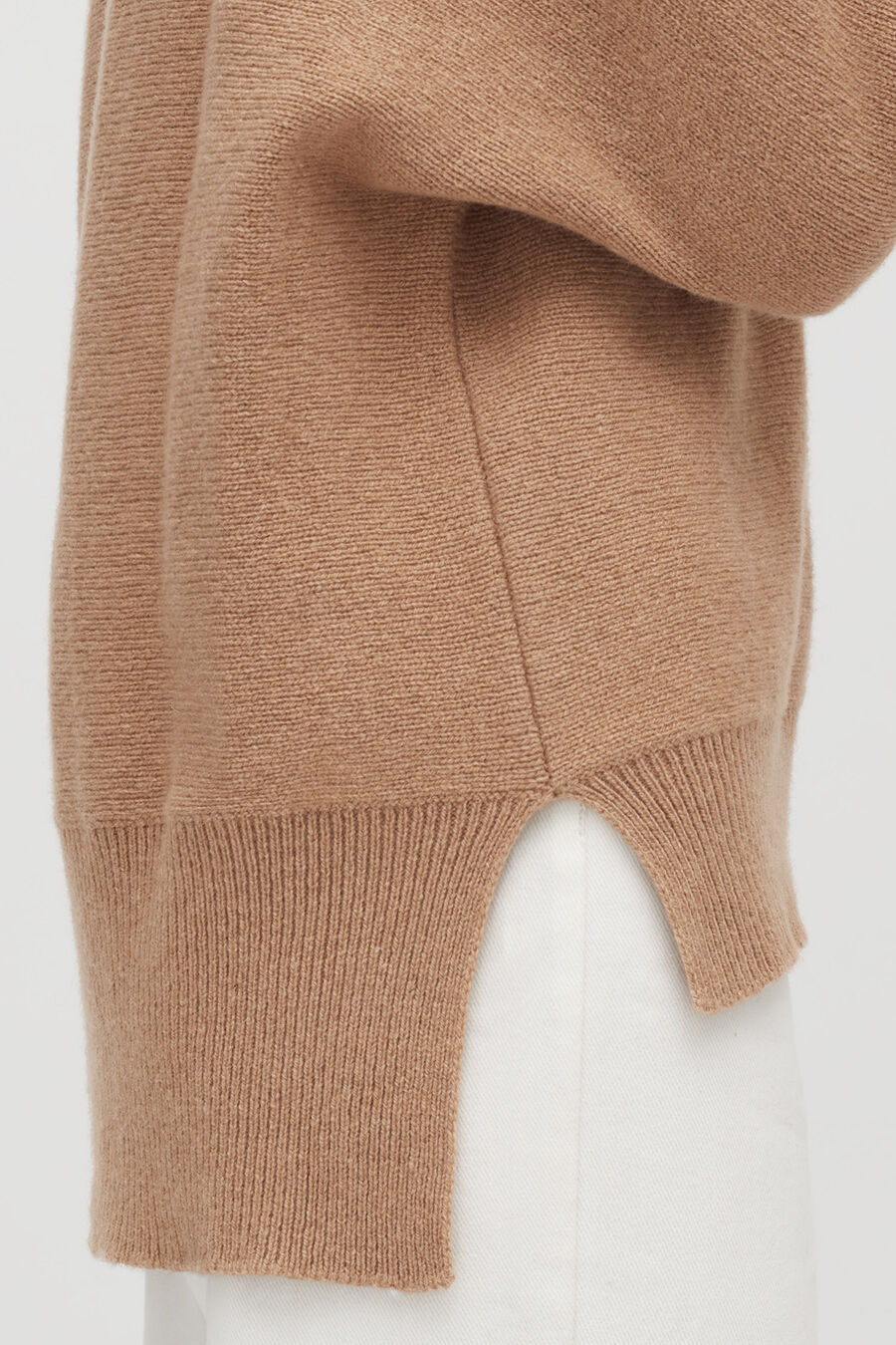 Recycled Cashmere Split-Neck Sweater