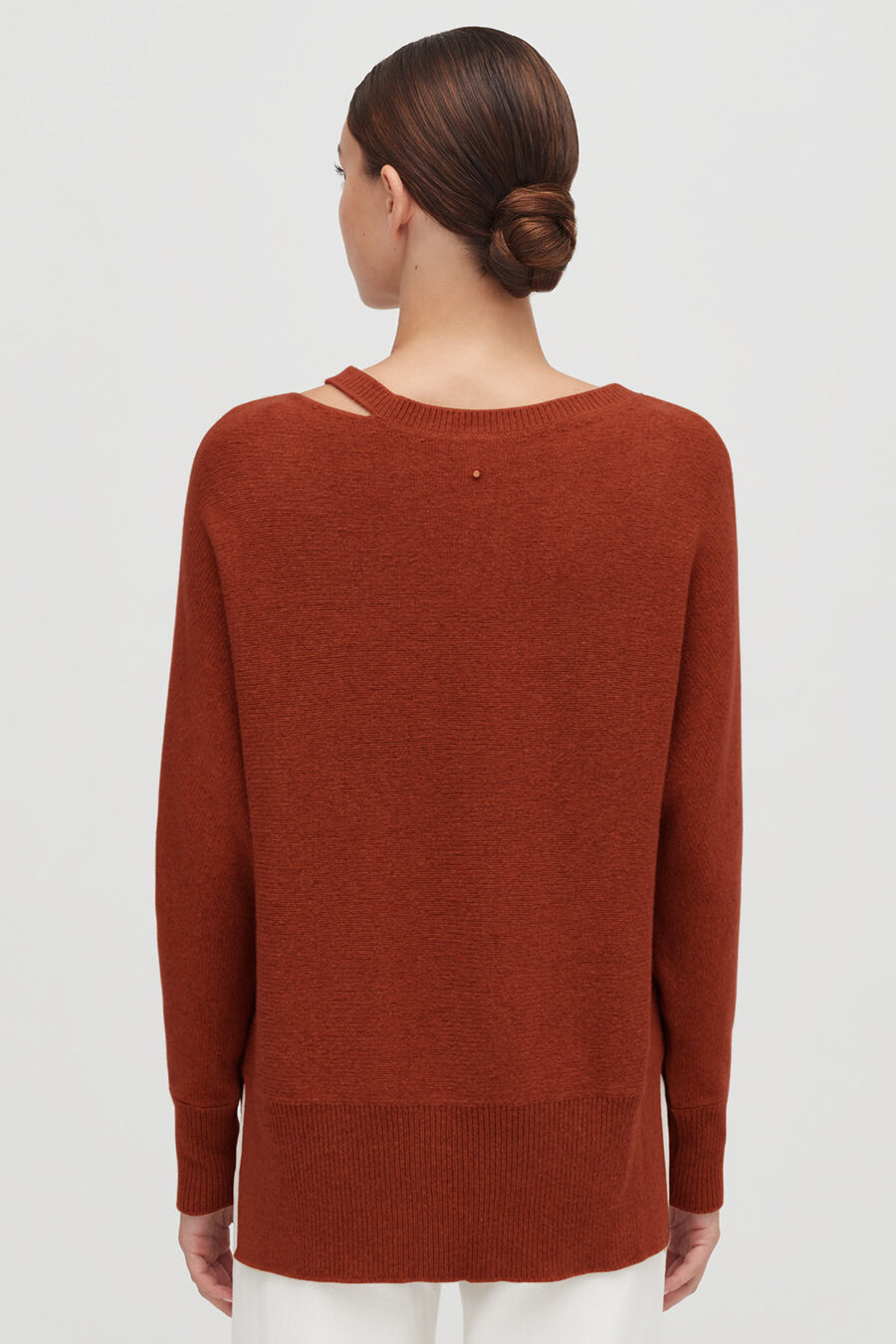 Recycled Cashmere Split-Neck Sweater