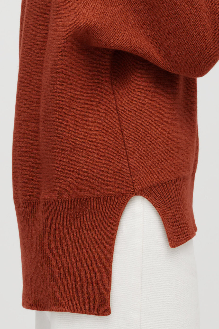 Recycled Cashmere Split-Neck Sweater