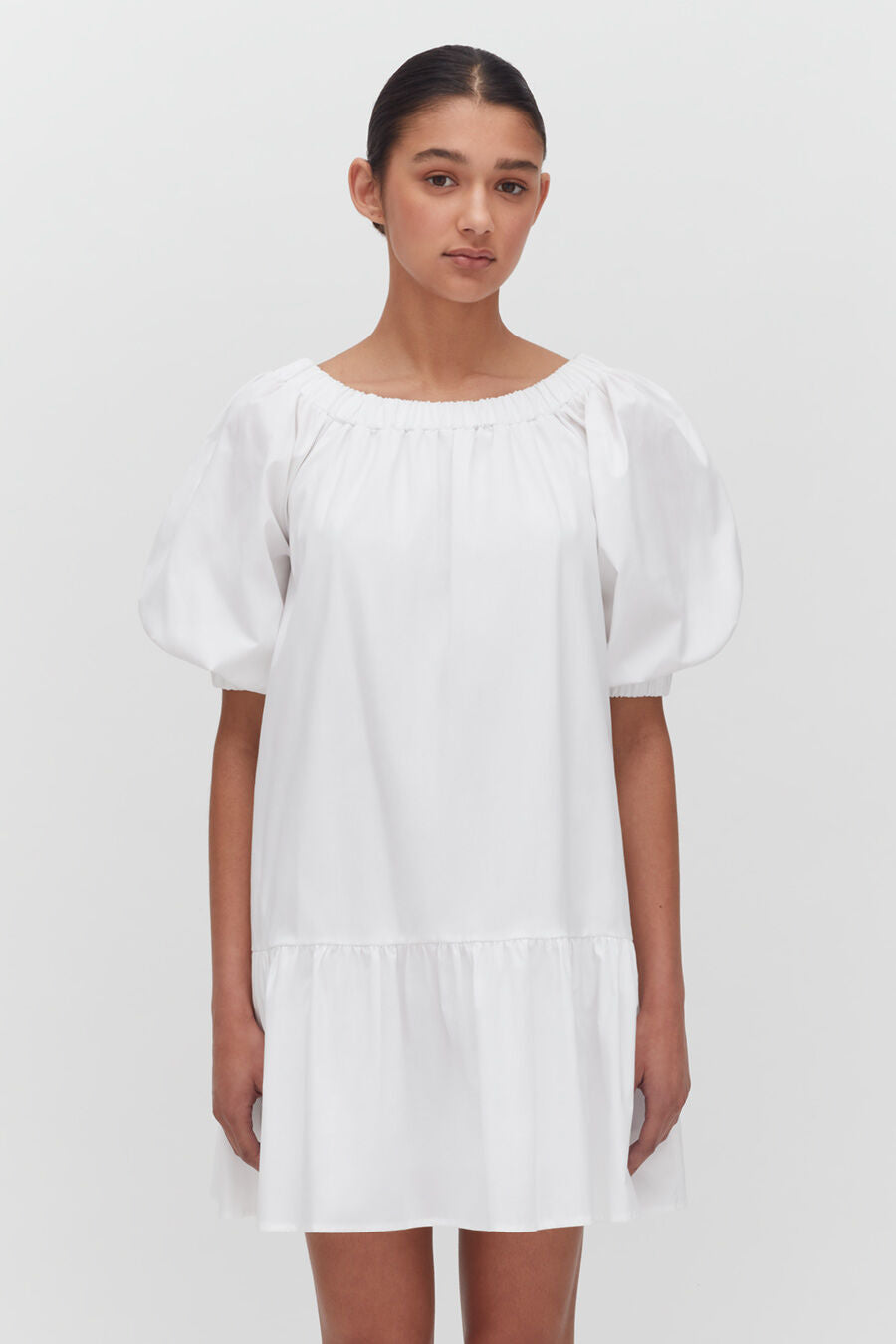 Poplin Off The Shoulder Dress