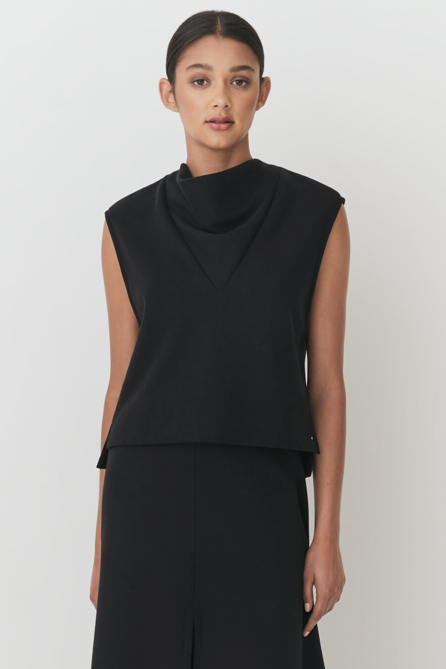 Terry Gusset Neckline Top