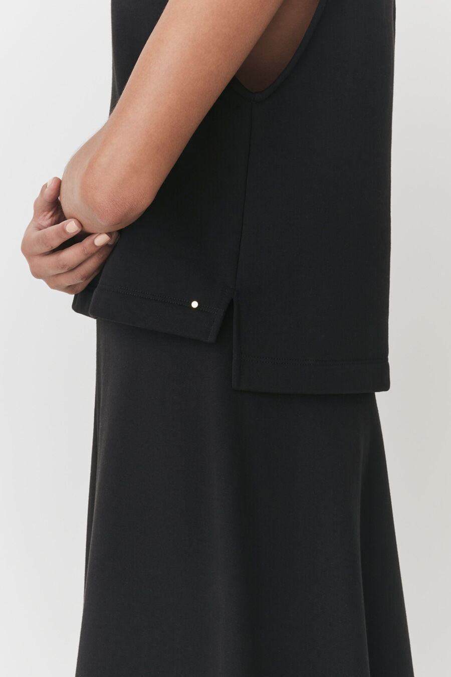 Terry Gusset Neckline Top