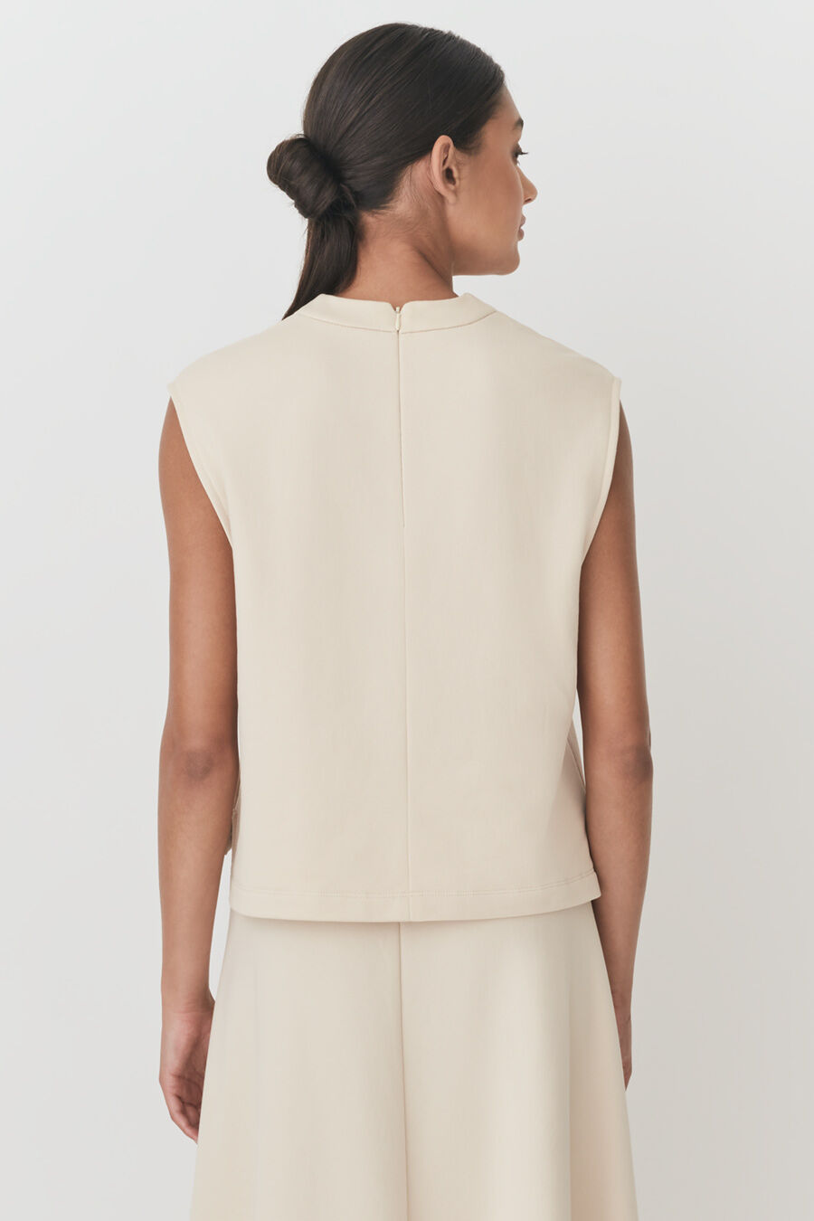 Terry Gusset Neckline Top