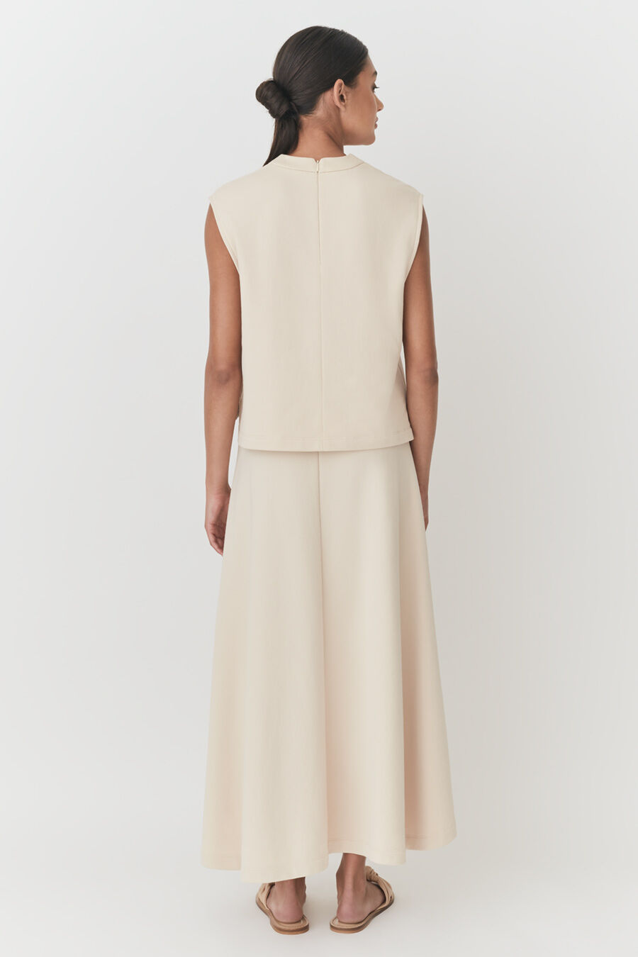 Terry Split Front Skirt