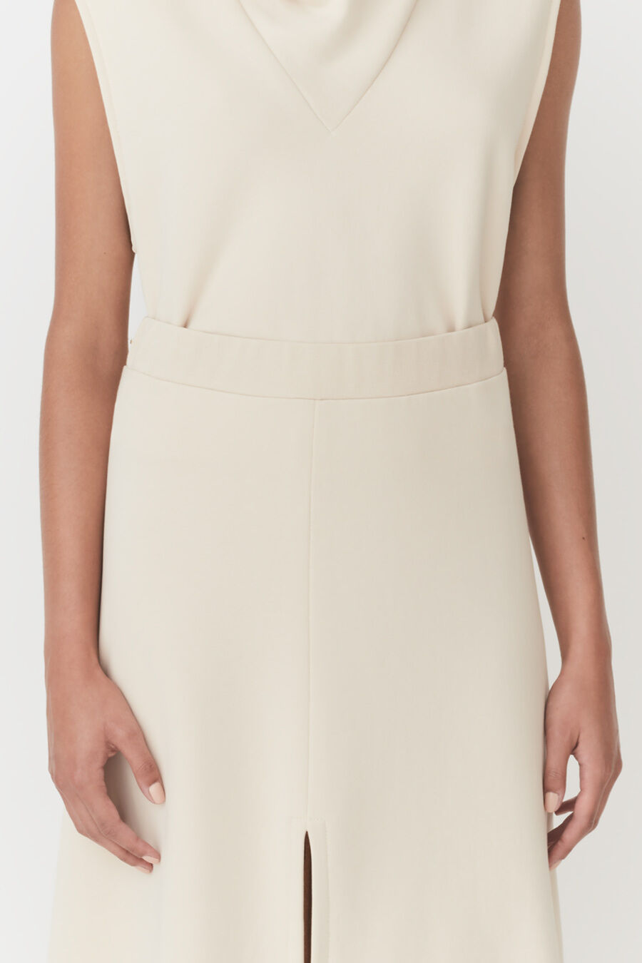 Terry Split Front Skirt