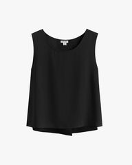 Washable Silk Cropped Overlay Tank