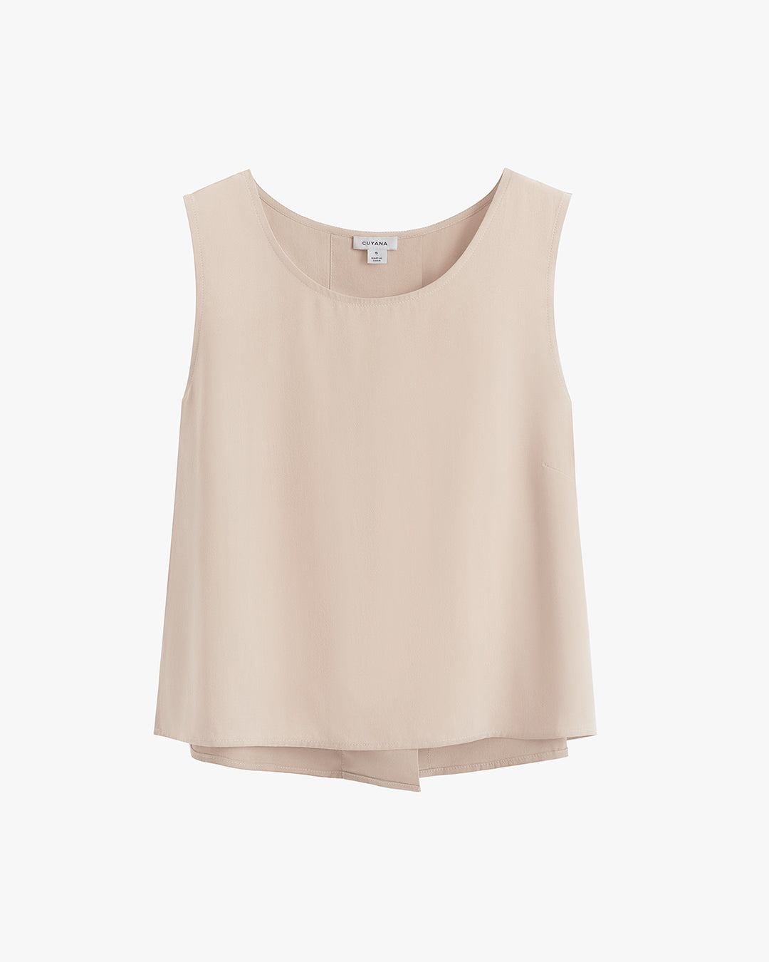 Washable Silk Cropped Overlay Tank