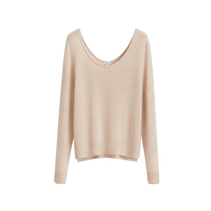 Single-Origin Cashmere Scoop Neck Sweater