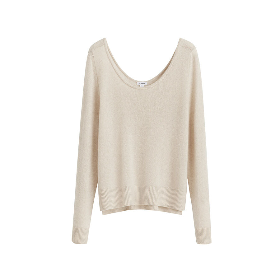Single-Origin Cashmere Scoop Neck Sweater