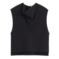 Terry Gusset Neckline Top
