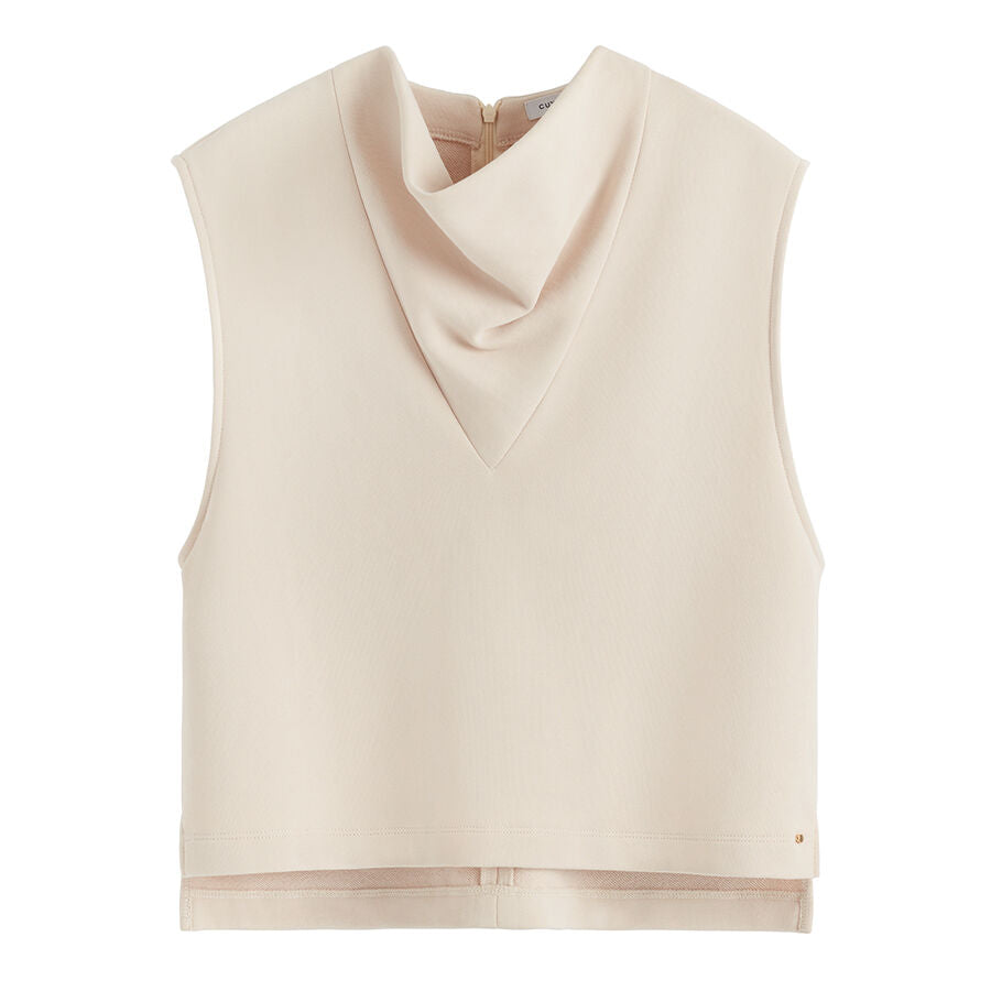 Terry Gusset Neckline Top