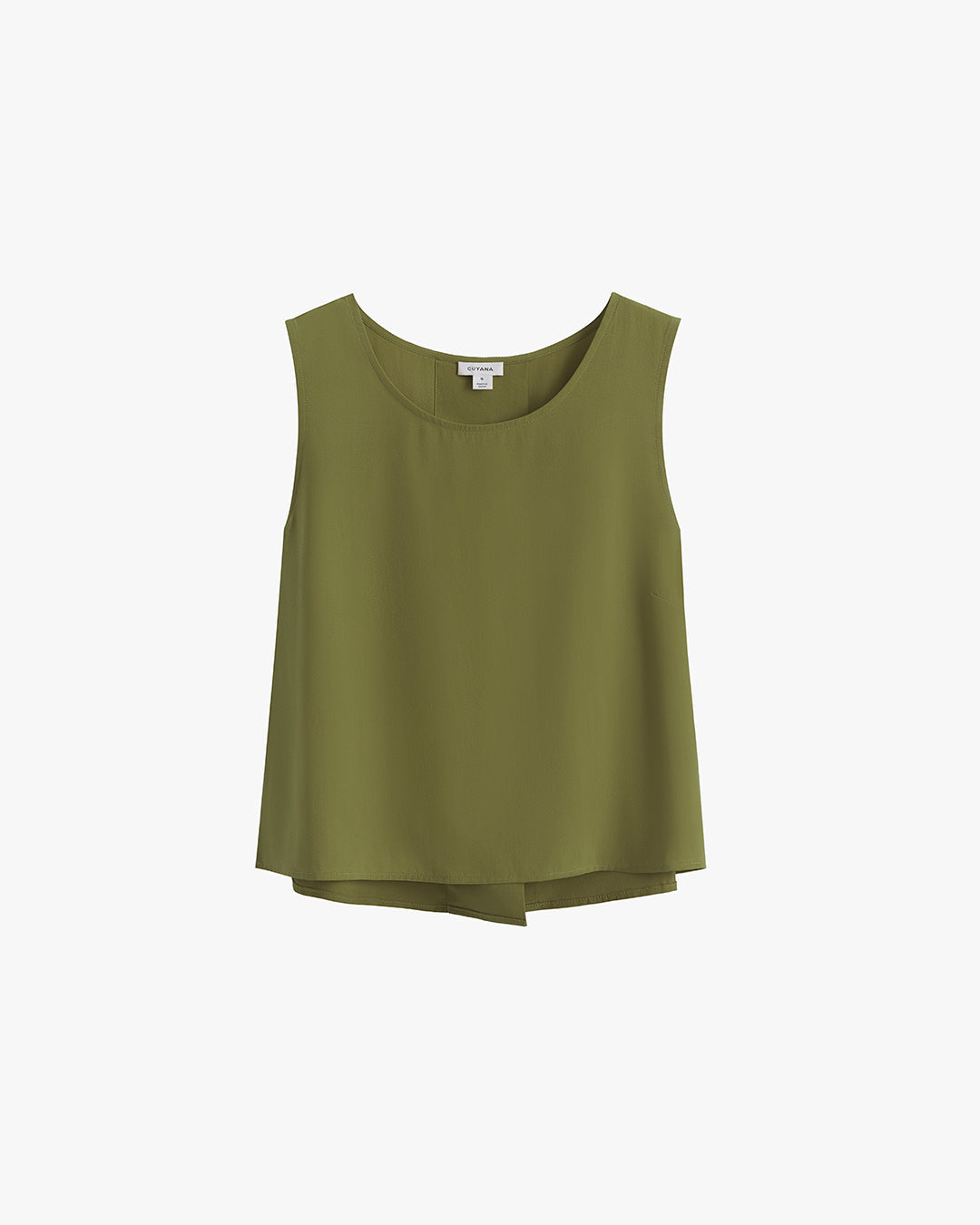 Washable Silk Cropped Overlay Tank