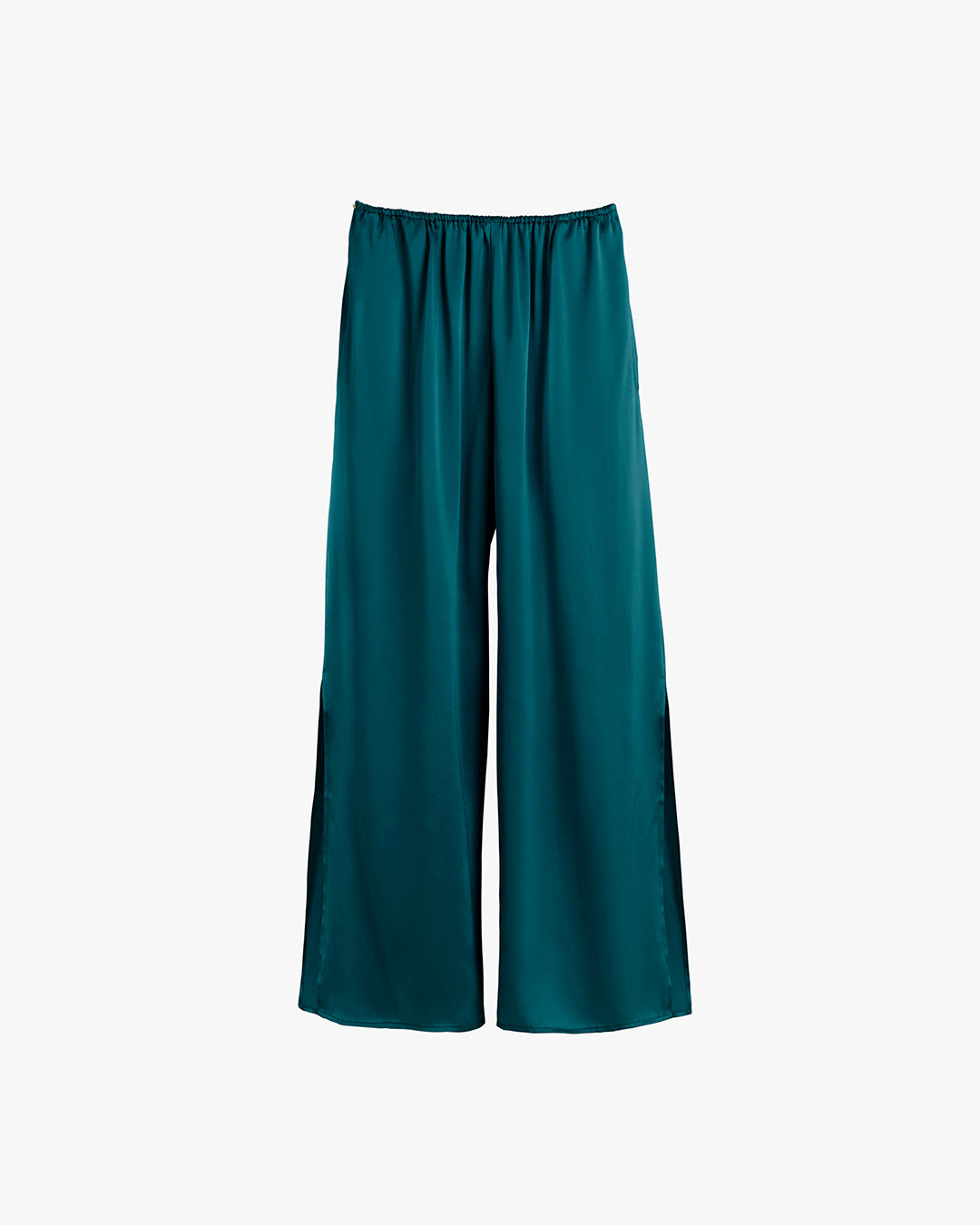 Washable Charmeuse Cropped Wide-Leg Pant