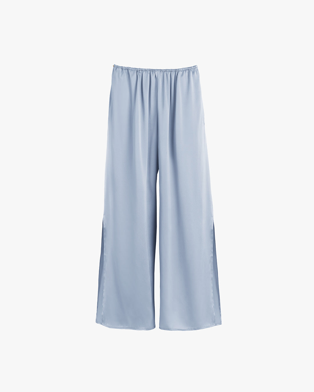 Washable Charmeuse Cropped Wide-Leg Pant