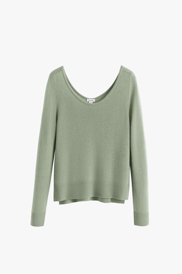 Single-Origin Cashmere Scoop Neck Sweater