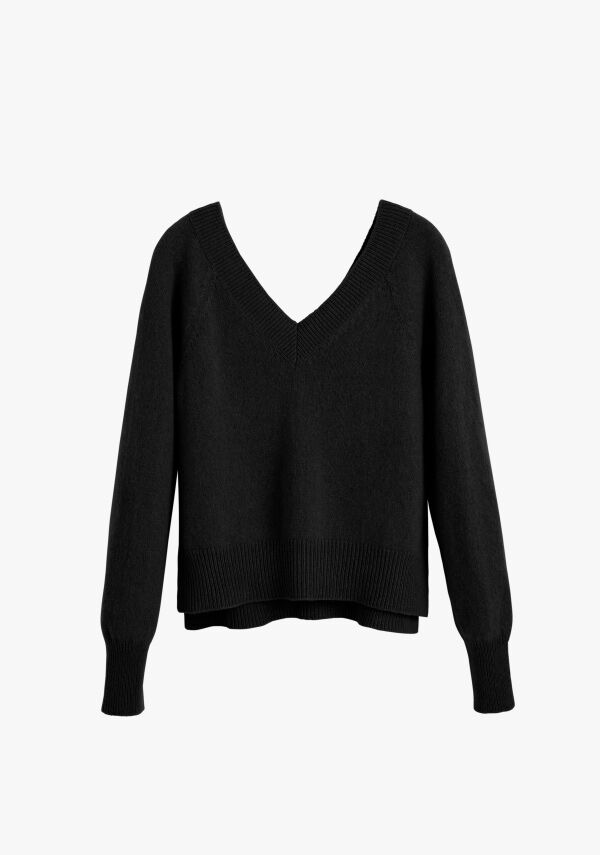 Cashmere Deep V-Neck Sweater