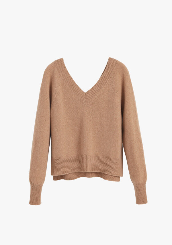 Cashmere Deep V-Neck Sweater