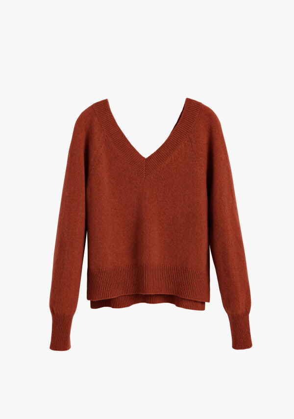 Cashmere Deep V-Neck Sweater