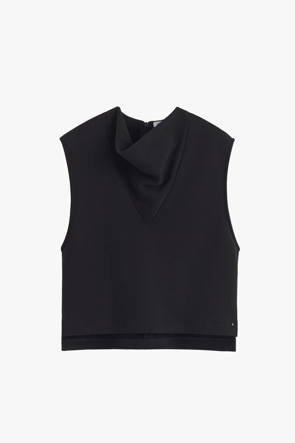 Terry Gusset Neckline Top