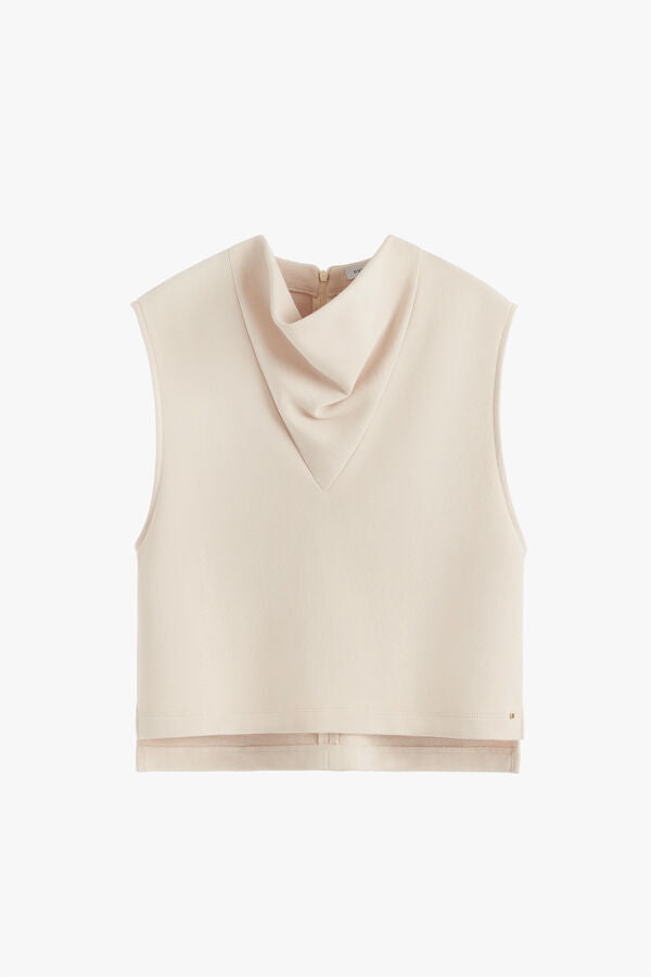 Terry Gusset Neckline Top