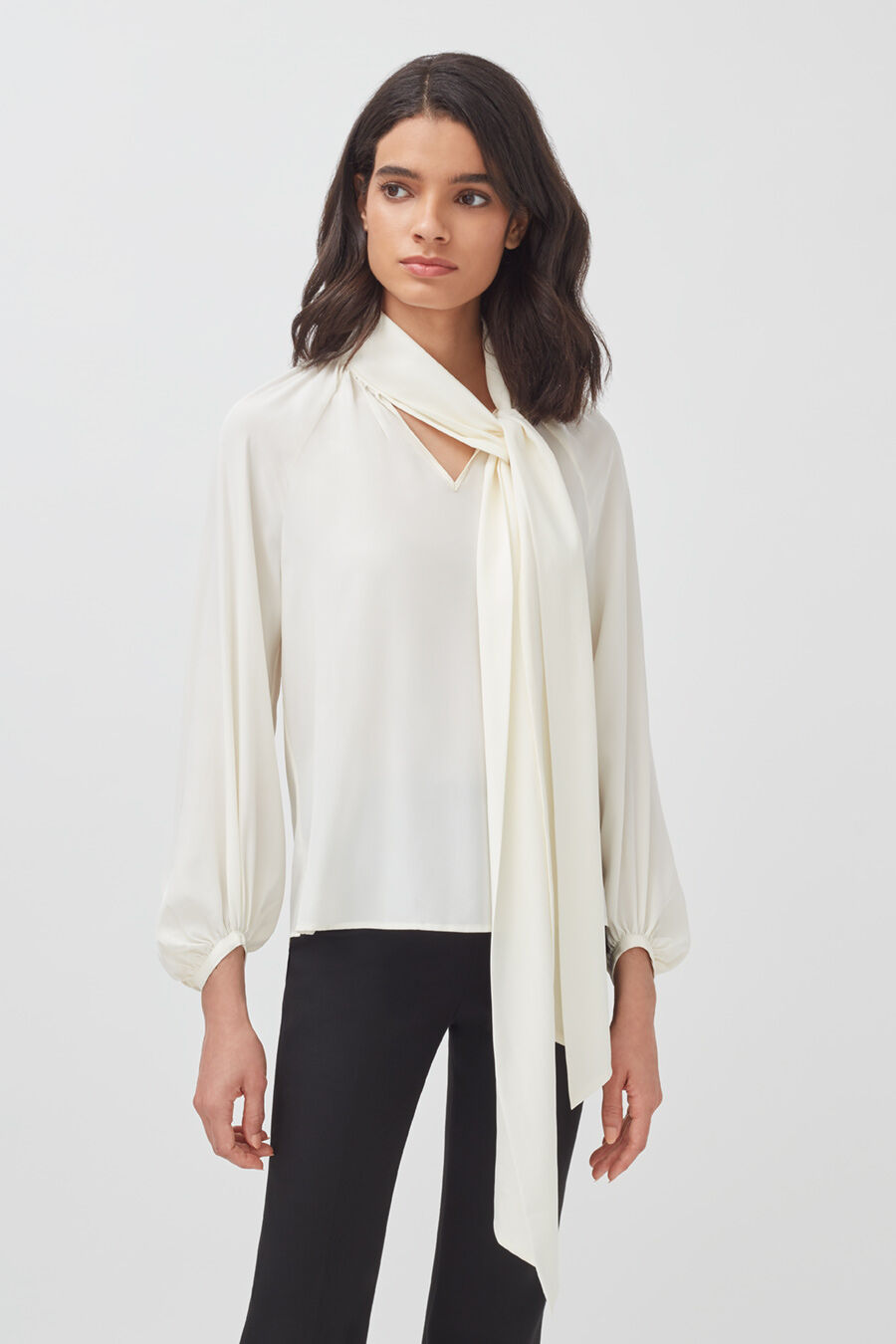 Silk Bow Blouse
