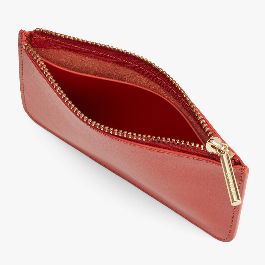 Zero Waste Slim Leather Pouch