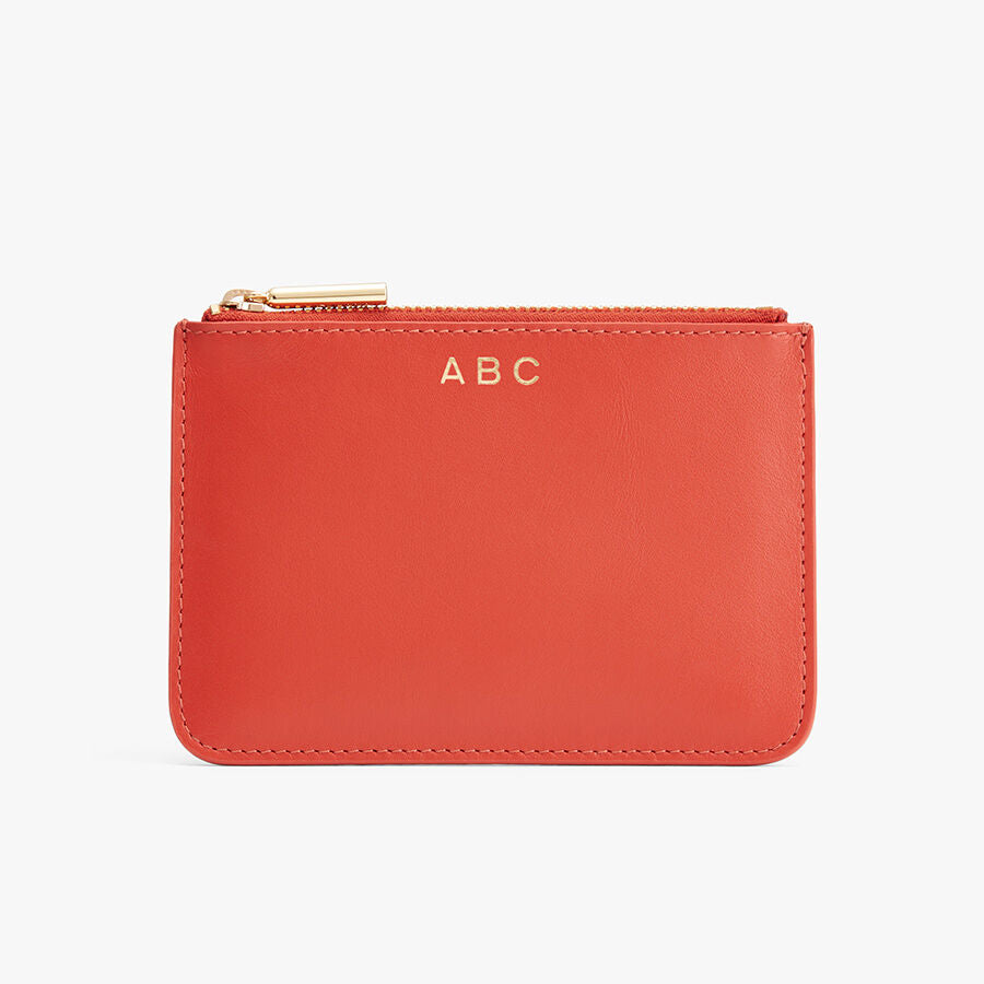 Zero Waste Slim Leather Pouch