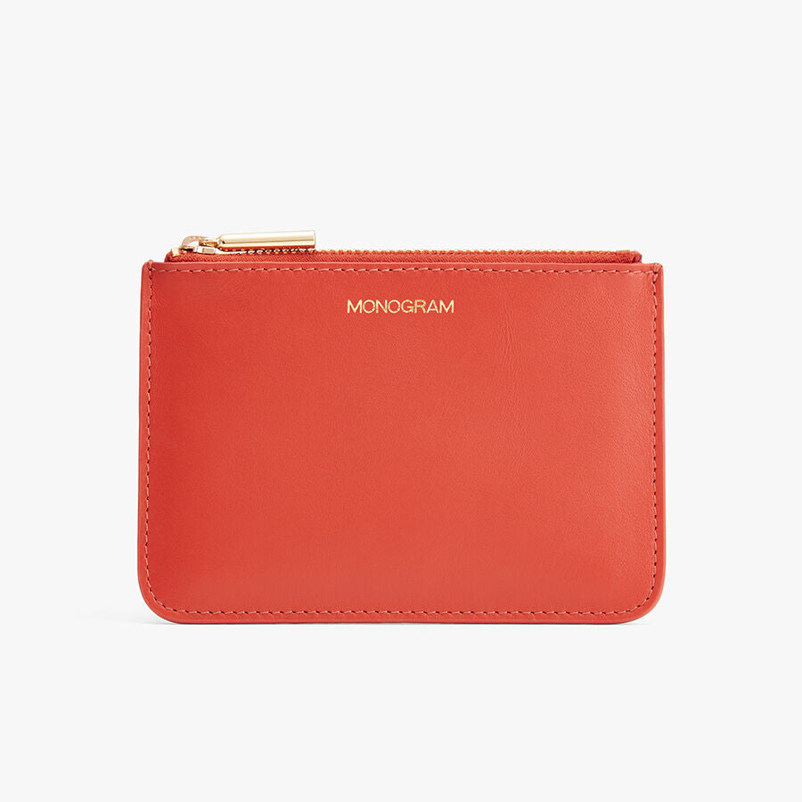 Zero Waste Slim Leather Pouch