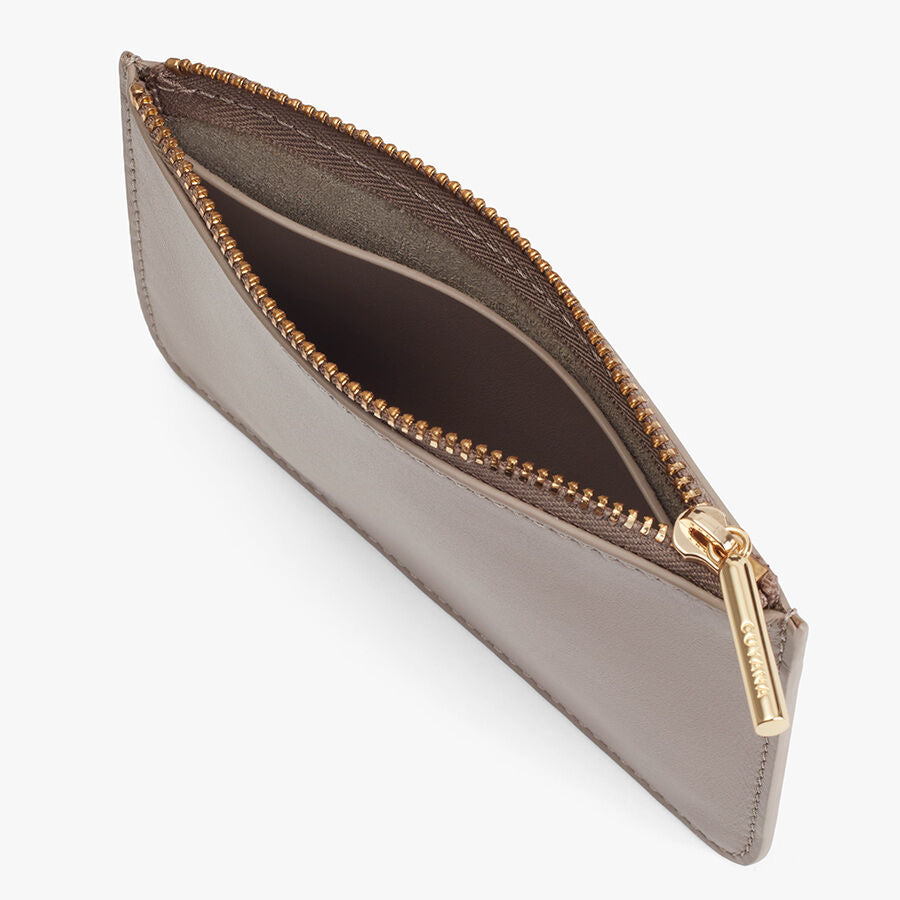 Zero Waste Slim Leather Pouch