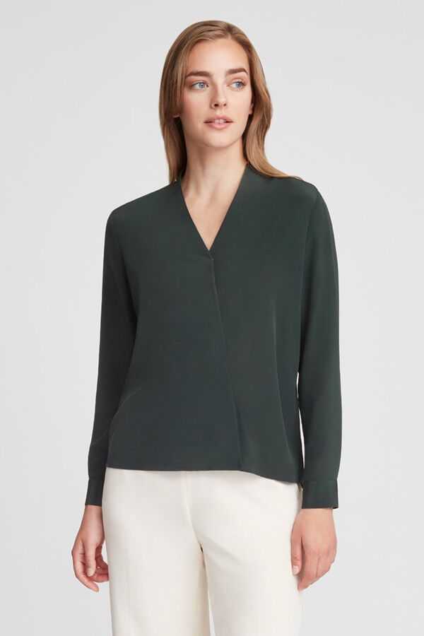 Silk Wrap Blouse