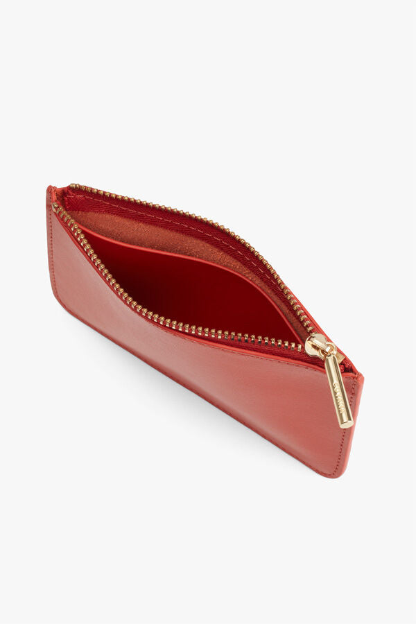 Zero Waste Slim Leather Pouch