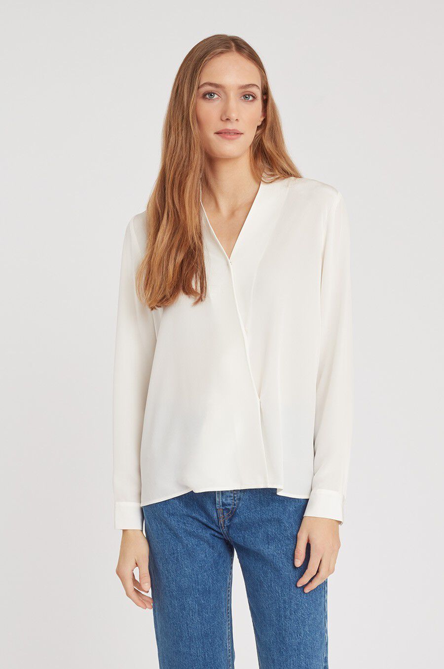 Silk Wrap Blouse